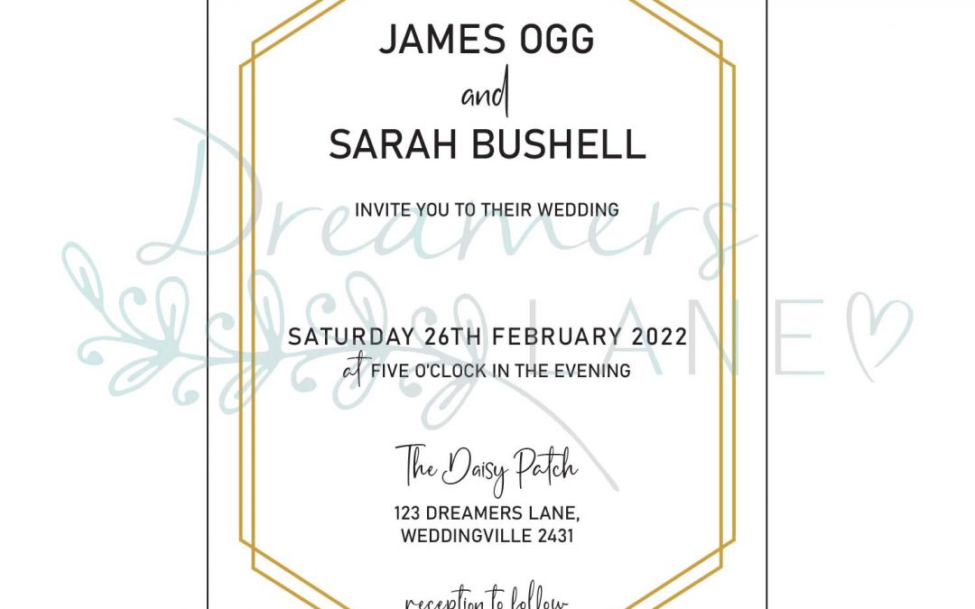 ACRYLIC Personalised | Wedding Invitation {Printed}